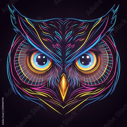 Abstract psychedelic fractal pattern with vibrant colors.