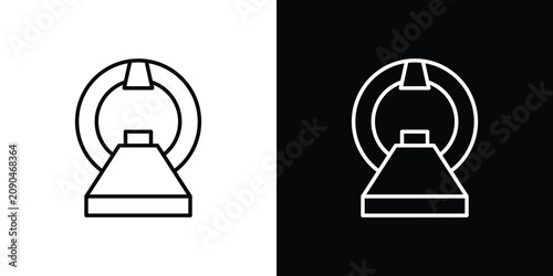Фотография MRI scanner icon thin symbol group. EPS10