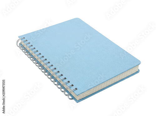 Light blue spiral bound notebook