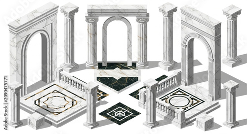 Canvas Print detail of the arch of triumph