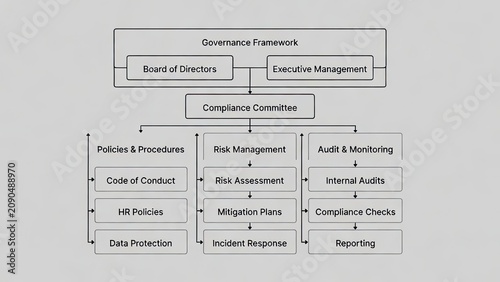 Comprehensive Overview Of Legal Compliance And Governance Structure For Businesses Featuring Organizational Framework And Policies