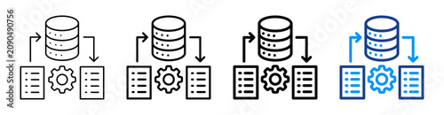 Photos Schema Evolution Outline Icon Set
