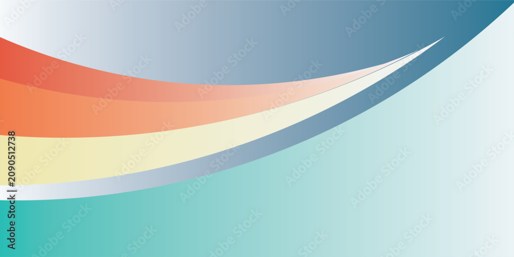 Obraz premium Trendy minimal abstract wave pattern background with soft curved layers. Contemporary geometric lines