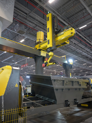 Large robotic welding complex with different types of welding.