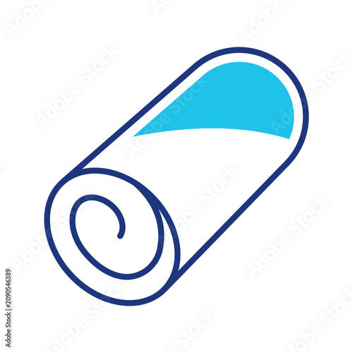 Cake roll icon. Food and bakery line symbol. Color.