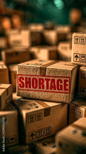 Boxes Marked Shortage: A cl...