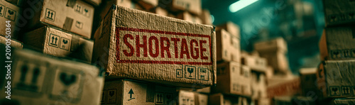 Boxes Labeled Shortage: Car...