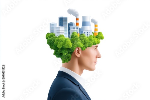 Impact of air pollution on mental health urban environments infographic visual data awareness campaign