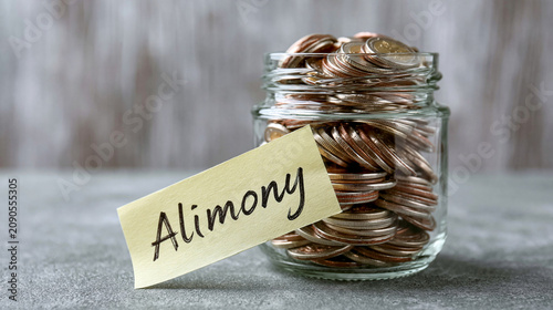 Alimony Jar: A glass jar fi...