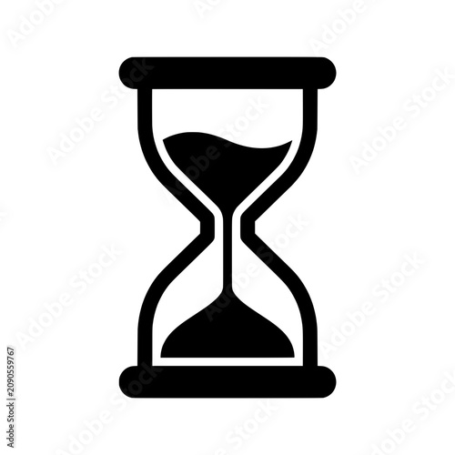 Vintage hourglass sand timer flowing sand ornate frame vector