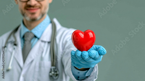 Doctor Holding Heart: A doc...