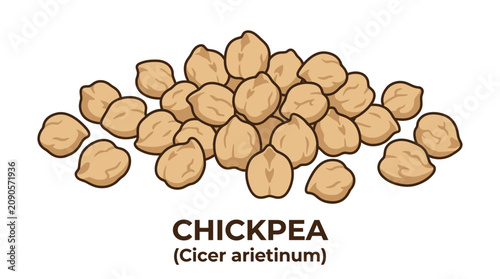 Nutritious pile of chickpeas, also known as garbanzo beans, presented as a healthy and versatile plant-based ingredient for various culinary creations and diet plans