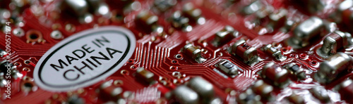 Close-up of a Red Circuit B...