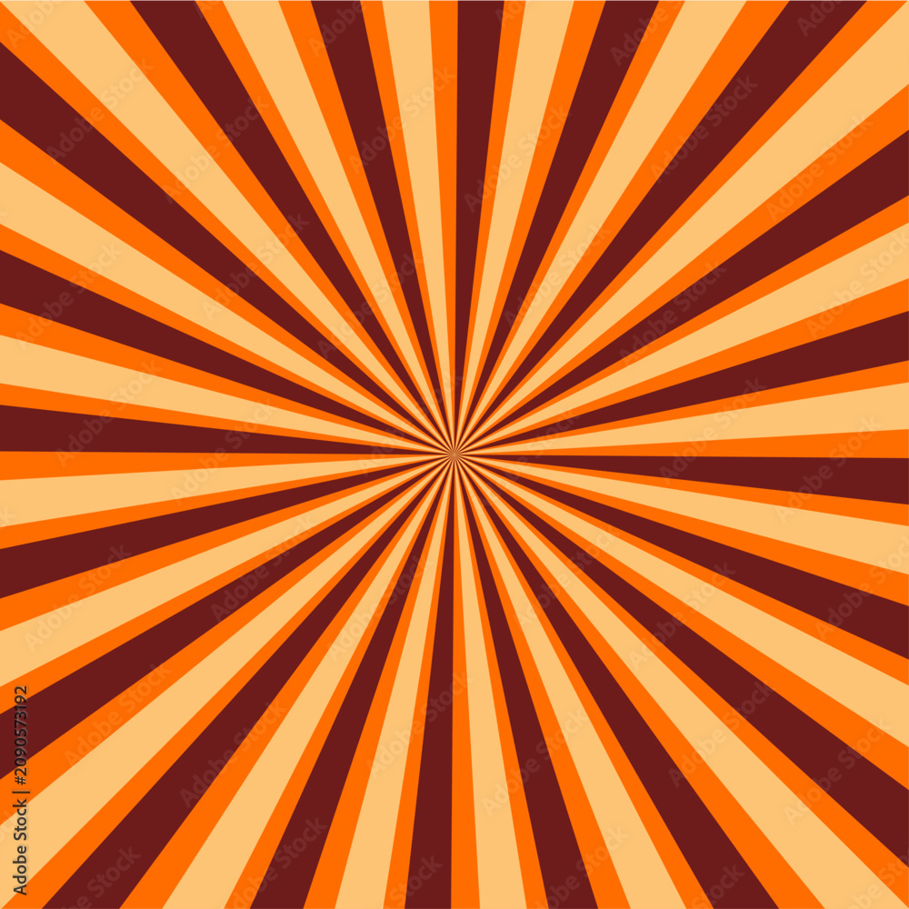 Obraz premium Seamless Brown and Orange Beams Retro Vintage Pattern,