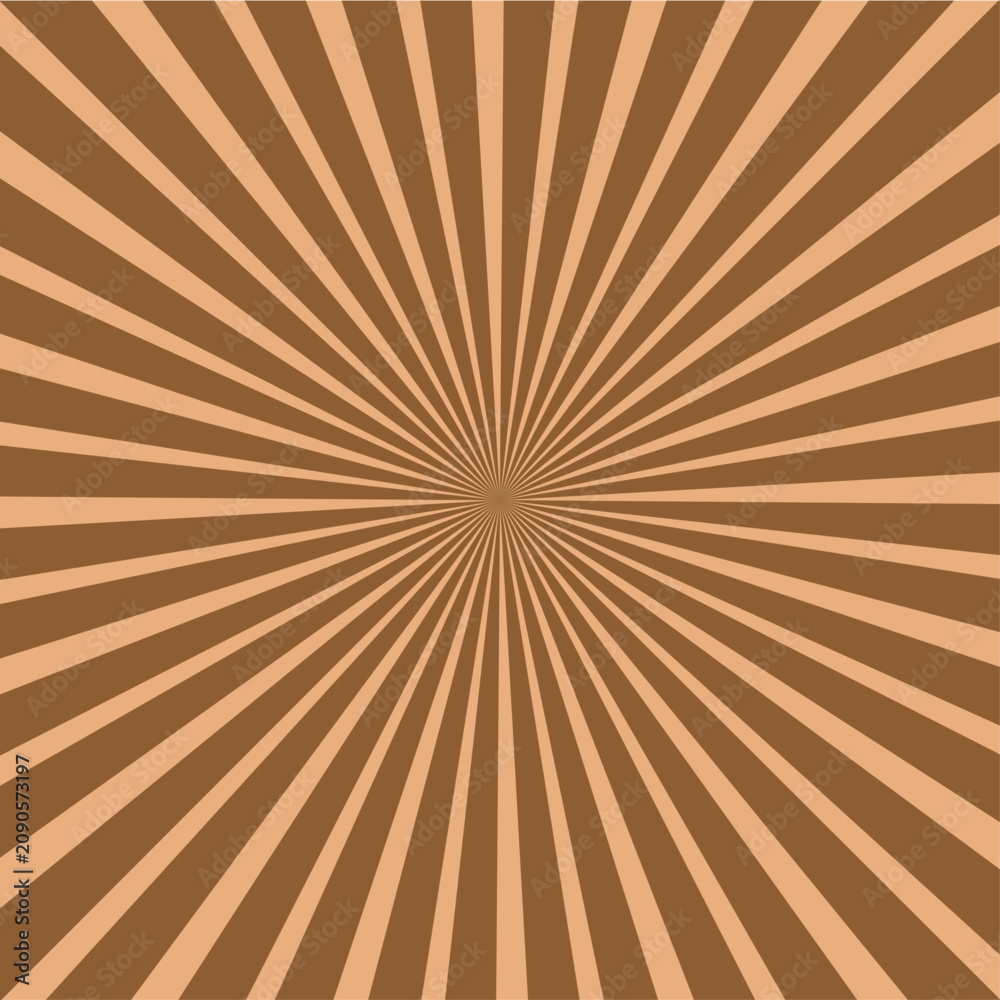 Fototapeta premium Retro Grunge Vintage Background with Brown Sun Beams Rays, 