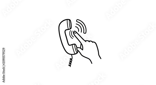 Hand reaching for ringing telephone handset