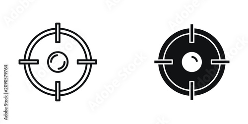 Precision target and crosshair for strategic aiming and goal setting in business and gaming applications