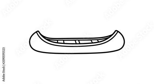 Photos Minimalist canoe boat outline icon