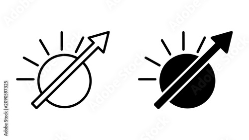 Εκτύπωση καμβά Increase Brightness Symbol