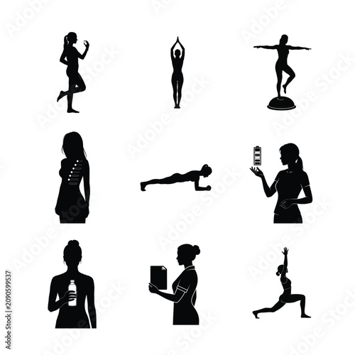 Women Gym Training Heavy Weightlifting Squat Strength Performance
