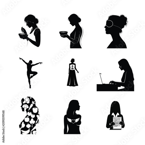 Women Music Performance Football Soccer Player Thinking Lifestyle Poses