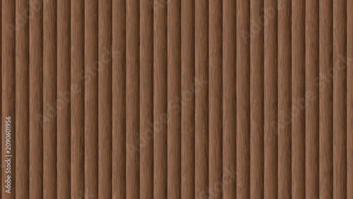 Konstfotografi Natural wooden slats standing in a vertical pattern forming a repetitive corruga