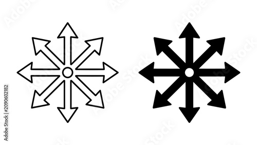 Eight Directional Arrows Symbol