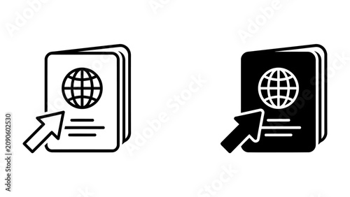 Online Passport Application Icons