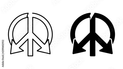 Billede på lærred Peace Symbol Variations