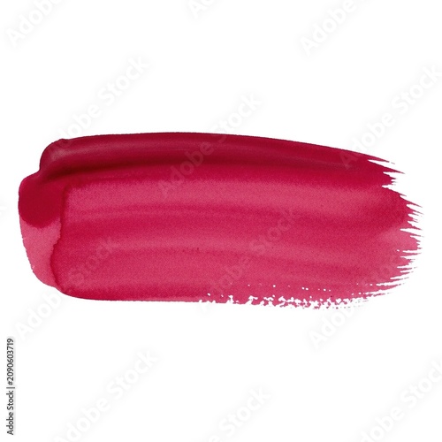 Vibrant Pink Lipstick Swatch on White Background.