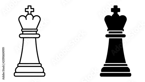 Photos King chess piece, graphic icons