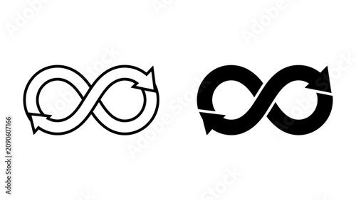 Fotografie Infinity Symbol with Arrows