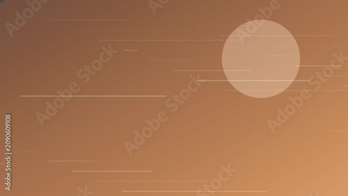 Minimalist Sun Setting Landscape Abstract Retro Illustration Warm Brown Gradient Background for Digital Design Presentation and Creative Wallpaper Art