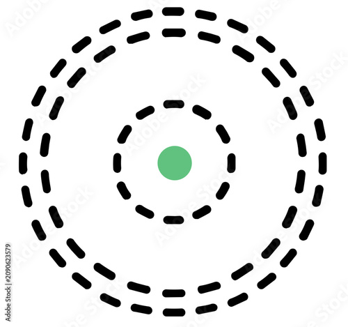 Minimalist Vector Icon Of Soccer Penalty Spot With Dashed Circle Markings, Clean Line Art Illustration For Sports Design Projects, Flat Scalable Graphic Element For Football Field And Gameplay