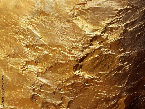 Textured Gold Metallic Surface Background