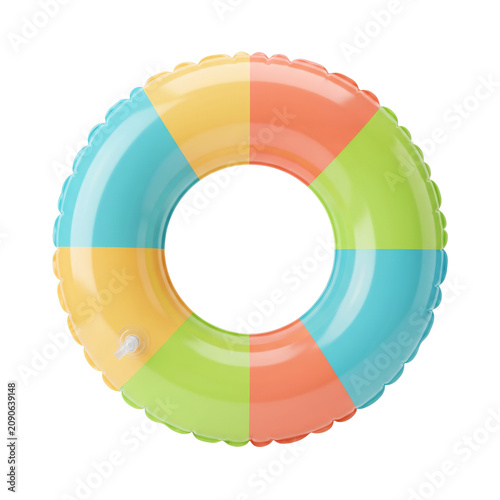 Картината върху платно Inflatable colorful swim ring pool float toy
