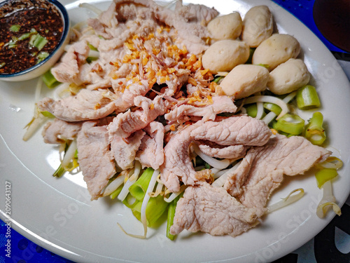 Authentic Thai Boiled Pork Dish