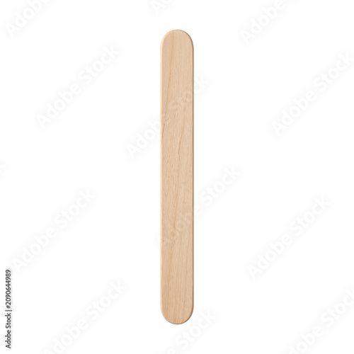 Foto Single blank wooden popsicle ice cream stick