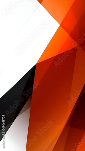 Vibrant Geometric Abstract Shapes Layered on White Background