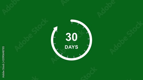 Calendar icon day 30 animation Luma matte with transparent background appointment, important date, Timetable time management, Motion Graphic concept. animation