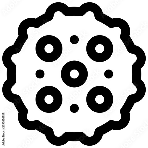 Squeeze ball. Editable stroke vector icon.