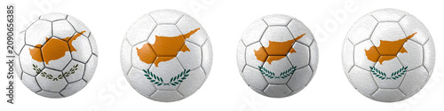 Bild auf Leinwand Cyprus Flag Soccer Balls: Patriotic Sports Equipment for Fans, International Tou