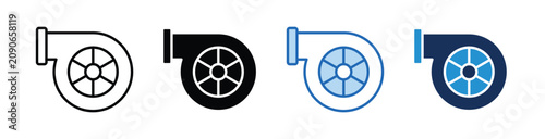 Turbo  Icon Collection With Multiple Styles