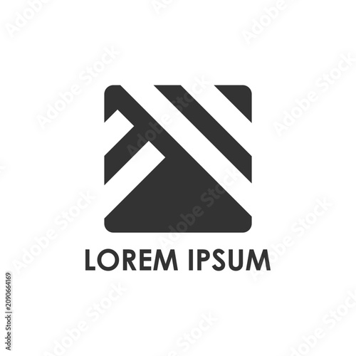 Black and white logo design.