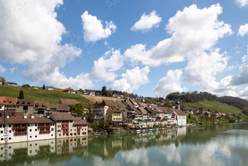Picturesque medieval town of Eglisau on the Rhine river, Switzerland
