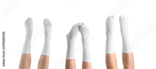 Legs of young women in styl...
