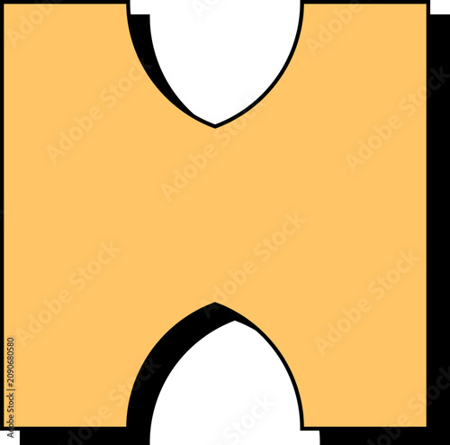 Cuadro en lienzo Neo Brutalism Abstract Shape