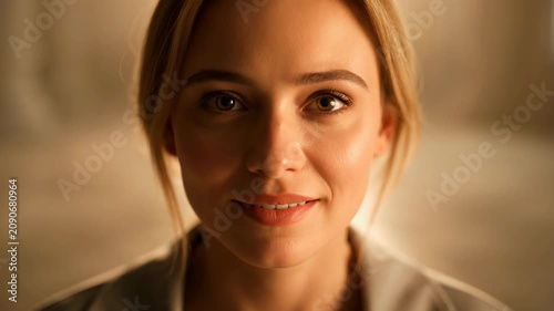 Portrait of a Professional Woman Looking Into Camera in a Sunlit Hall