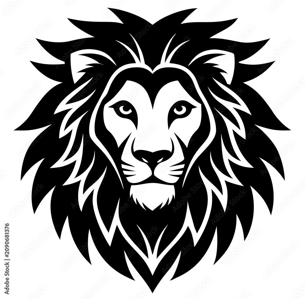 Fototapeta premium lion head vector