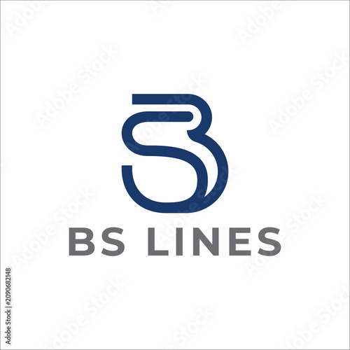 Minimal Line SB Initial Logo Contemporary Brand Identity